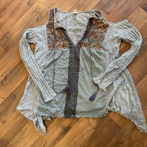 Old shoulder boho blouse